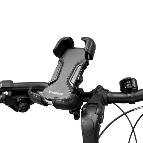 Mocny uchwyt na telefon na kierownicę roweru motocykla hulajnogi czarny Mocny uchwyt na telefon na kierownicę roweru motocykla hulajnogi czarny
