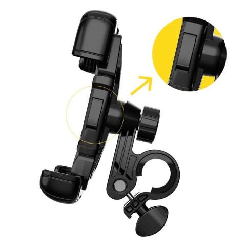 Mocny uchwyt na telefon na kierownicę roweru motocykla hulajnogi czarny Mocny uchwyt na telefon na kierownicę roweru motocykla hulajnogi czarny