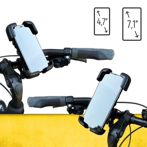 Mocny uchwyt na telefon na kierownicę roweru motocykla hulajnogi czarny Mocny uchwyt na telefon na kierownicę roweru motocykla hulajnogi czarny