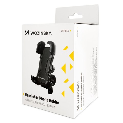 Mocny uchwyt na telefon na kierownicę roweru motocykla hulajnogi czarny Mocny uchwyt na telefon na kierownicę roweru motocykla hulajnogi czarny