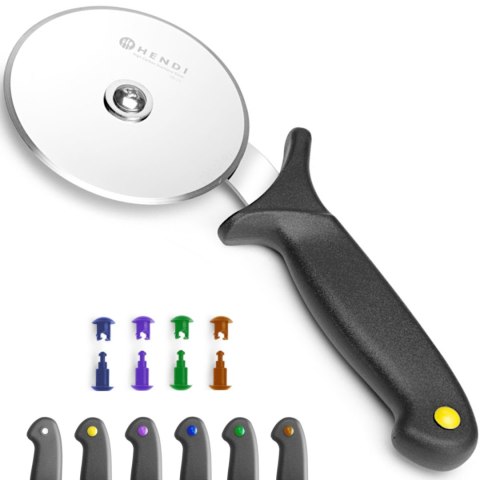 Nóż radełko do pizzy z klipsami HACCP śr. 100 mm - Hendi 617014 Nóż radełko do pizzy z klipsami HACCP śr. 100 mm - Hendi 617014