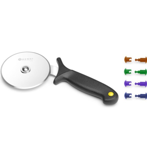 Nóż radełko do pizzy z klipsami HACCP śr. 100 mm - Hendi 617014 Nóż radełko do pizzy z klipsami HACCP śr. 100 mm - Hendi 617014