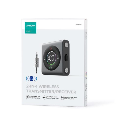 Transmiter audio Bluetooth AUX nadajnik-odbiornik do samochodu telewizora szary Transmiter audio Bluetooth AUX nadajnik-odbiornik do samochodu telewizora szary
