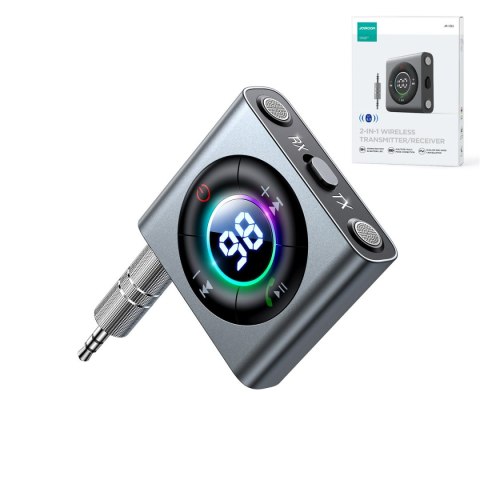 Transmiter audio Bluetooth AUX nadajnik-odbiornik do samochodu telewizora szary Transmiter audio Bluetooth AUX nadajnik-odbiornik do samochodu telewizora szary