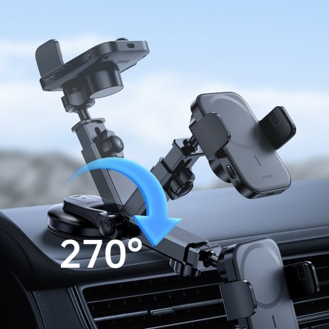 Uchwyt na telefon do samochodu z ładowarką indukcyjną Qi 15W MagSafe na deskę rozdzielczą Uchwyt na telefon do samochodu z ładowarką indukcyjną Qi 15W MagSafe na deskę rozdzielczą