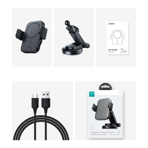Uchwyt na telefon do samochodu z ładowarką indukcyjną Qi 15W MagSafe na deskę rozdzielczą Uchwyt na telefon do samochodu z ładowarką indukcyjną Qi 15W MagSafe na deskę rozdzielczą