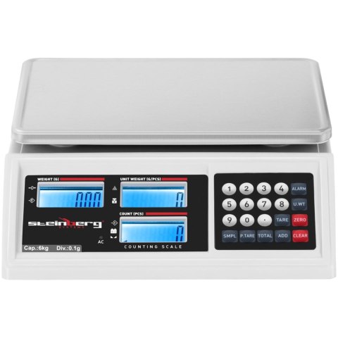Waga sklepowa handlowa licząca LCD RS232 6000 g / 0.1 g Waga sklepowa handlowa licząca LCD RS232 6000 g / 0.1 g
