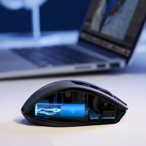 Ergonomiczna myszka bezprzewodowa optyczna USB 2.4GHz 4000DPI czarny Ergonomiczna myszka bezprzewodowa optyczna USB 2.4GHz 4000DPI czarny