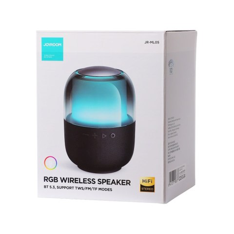 Głośnik bezprzewodowy Bluetooth 5.3 RGB 8W czarny Głośnik bezprzewodowy Bluetooth 5.3 RGB 8W czarny