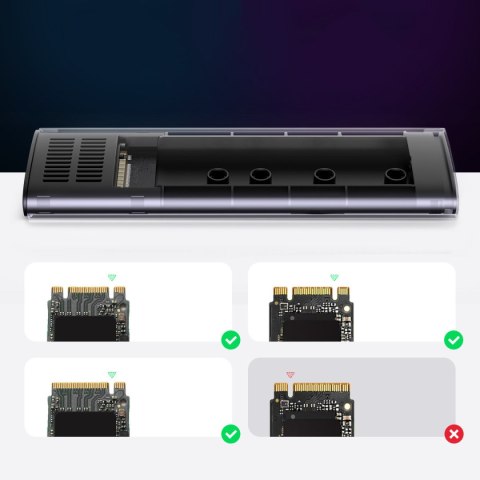 Kieszeń obudowa na dysk SSD M.2 USB 3.2 Gen 2 SuperSpeed USB 10Gbps szary Kieszeń obudowa na dysk SSD M.2 USB 3.2 Gen 2 SuperSpeed USB 10Gbps szary