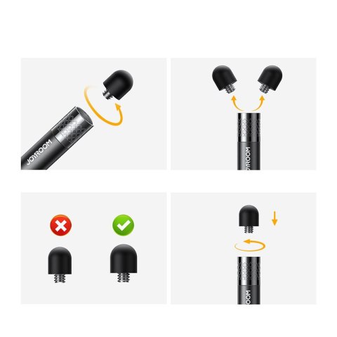 Pasywny rysik stylus do smartfona tabletu czarny Pasywny rysik stylus do smartfona tabletu czarny