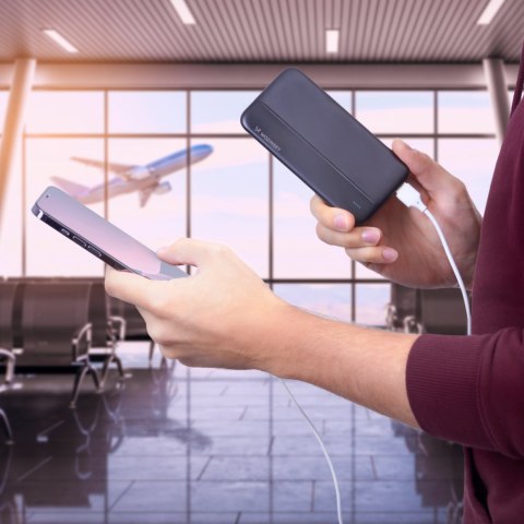 Powerbank Li-Po 10000mAh 2xUSB czarny Powerbank Li-Po 10000mAh 2xUSB czarny