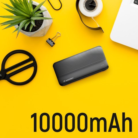 Powerbank Li-Po 10000mAh 2xUSB czarny Powerbank Li-Po 10000mAh 2xUSB czarny