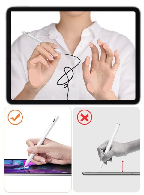 Rysik aktywny stylus do Apple iPad JR-X9 biały Rysik aktywny stylus do Apple iPad JR-X9 biały