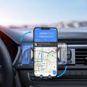 Samochodowy uchwyt do telefonu na kratkę ładowarka Qi 15W czarny