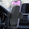Uchwyt na telefon do kratki nawiewu w samochodzie zaciskowy czarny