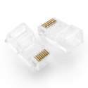 Wtyczka końcówka skrętki RJ45 8P8C UTP Cat. 5 5e przezroczysty 100szt.