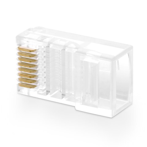 Wtyczka końcówka skrętki RJ45 8P8C UTP Cat. 5 5e przezroczysty 100szt. Wtyczka końcówka skrętki RJ45 8P8C UTP Cat. 5 5e przezroczysty 100szt.