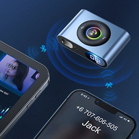 Zestaw głośnomówiący do portu AUX mini jack 3,5mm Bluetooth 5.3 Zestaw głośnomówiący do portu AUX mini jack 3,5mm Bluetooth 5.3