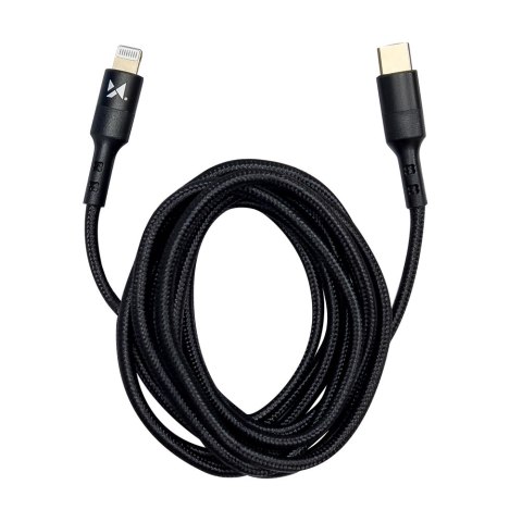 Kabel przewód USB-C Iphone Lightning Power Delivery 18W 2m czarny Kabel przewód USB-C Iphone Lightning Power Delivery 18W 2m czarny