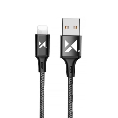 Kabel przewód USB Iphone Lightning 2.4A 1m czarny Kabel przewód USB Iphone Lightning 2.4A 1m czarny