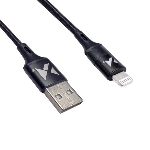 Kabel przewód USB Iphone Lightning 2.4A 1m czarny Kabel przewód USB Iphone Lightning 2.4A 1m czarny