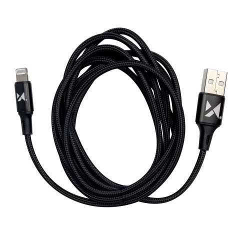 Kabel przewód USB Iphone Lightning 2.4A 1m czarny Kabel przewód USB Iphone Lightning 2.4A 1m czarny