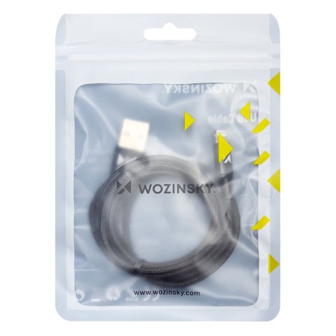 Kabel przewód USB Iphone Lightning 2.4A 1m czarny Kabel przewód USB Iphone Lightning 2.4A 1m czarny