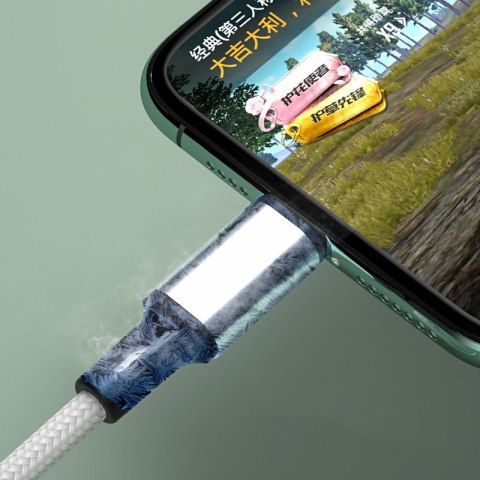 Mocny kabel przewód w oplocie USB USB-C 2.4A 2m czarny Mocny kabel przewód w oplocie USB USB-C 2.4A 2m czarny