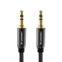 Uniwersalny kabel przewód mini jack AUX 3m czarny