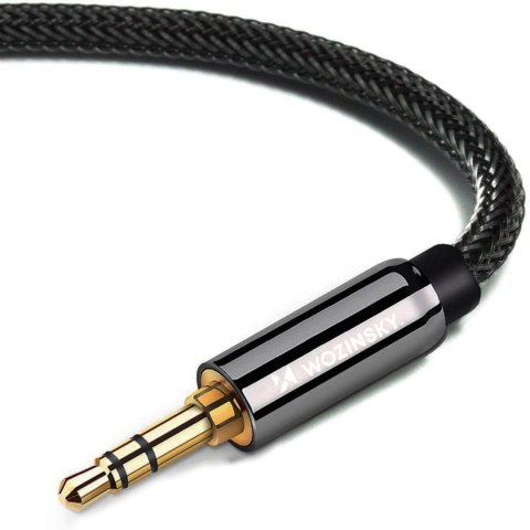 Uniwersalny kabel przewód mini jack AUX 3m czarny Uniwersalny kabel przewód mini jack AUX 3m czarny