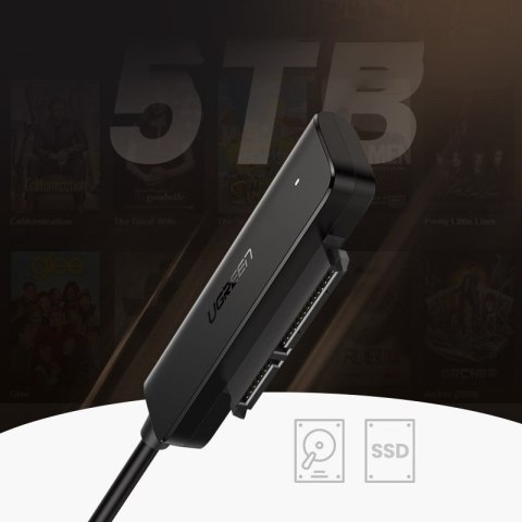 Adapter przejściówka dysku HDD SSD 2.5'' SATA III 3.0 na USB - czarny Adapter przejściówka dysku HDD SSD 2.5'' SATA III 3.0 na USB - czarny