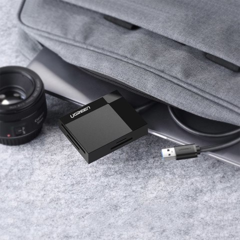 Czytnik kart pamięci SD / micro SD / CF / MS wtyczka USB 3.0 1m - czarny Czytnik kart pamięci SD / micro SD / CF / MS wtyczka USB 3.0 1m - czarny