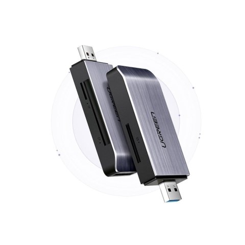 Czytnik kart pamięci SD / micro SD / CF / MS wtyczka USB 3.0 - szary Czytnik kart pamięci SD / micro SD / CF / MS wtyczka USB 3.0 - szary