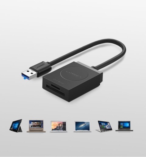 Czytnik kart pamięci SD / micro SD wtyczka USB 3.0 15cm - czarny Czytnik kart pamięci SD / micro SD wtyczka USB 3.0 15cm - czarny