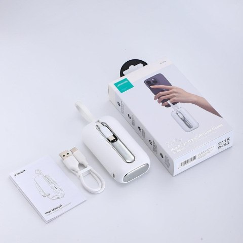 Powerbank 10000mAh Colorful Series 22.5W z kablami USB-C i Iphone Lightning biały Powerbank 10000mAh Colorful Series 22.5W z kablami USB-C i Iphone Lightning biały