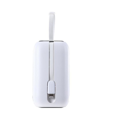 Powerbank 10000mAh Colorful Series 22.5W z kablami USB-C i Iphone Lightning biały Powerbank 10000mAh Colorful Series 22.5W z kablami USB-C i Iphone Lightning biały