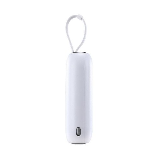 Powerbank 10000mAh Colorful Series 22.5W z kablami USB-C i Iphone Lightning biały Powerbank 10000mAh Colorful Series 22.5W z kablami USB-C i Iphone Lightning biały