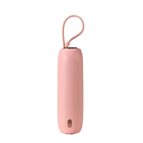 Powerbank 10000mAh Colorful Series 22.5W z kablami USB-C i Iphone Lightning różowy Powerbank 10000mAh Colorful Series 22.5W z kablami USB-C i Iphone Lightning różowy