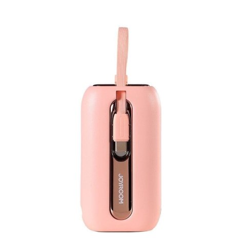 Powerbank 10000mAh Colorful Series 22.5W z kablami USB-C i Iphone Lightning różowy Powerbank 10000mAh Colorful Series 22.5W z kablami USB-C i Iphone Lightning różowy
