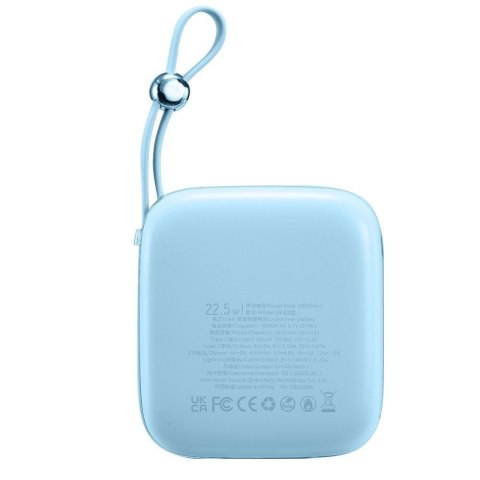 Powerbank 10000mAh Jelly Series 22.5W kabel Iphone Lightning niebieski Powerbank 10000mAh Jelly Series 22.5W kabel Iphone Lightning niebieski