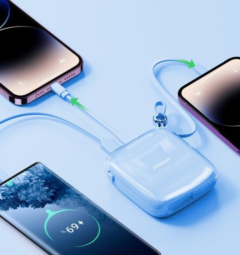 Powerbank 10000mAh Jelly Series 22.5W kabel Iphone Lightning niebieski Powerbank 10000mAh Jelly Series 22.5W kabel Iphone Lightning niebieski