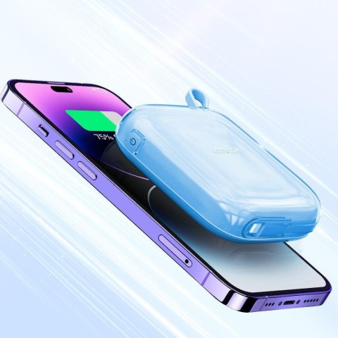 Powerbank 10000mAh Jelly Series 22.5W kabel Iphone Lightning niebieski Powerbank 10000mAh Jelly Series 22.5W kabel Iphone Lightning niebieski