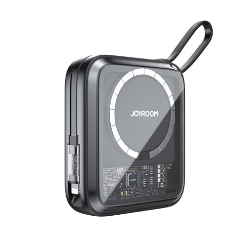 Powerbank z ładowarką indukcyjną ring kabel Iphone Lightning 10000mAh Icy Series 22.5W czarny Powerbank z ładowarką indukcyjną ring kabel Iphone Lightning 10000mAh Icy Series 22.5W czarny