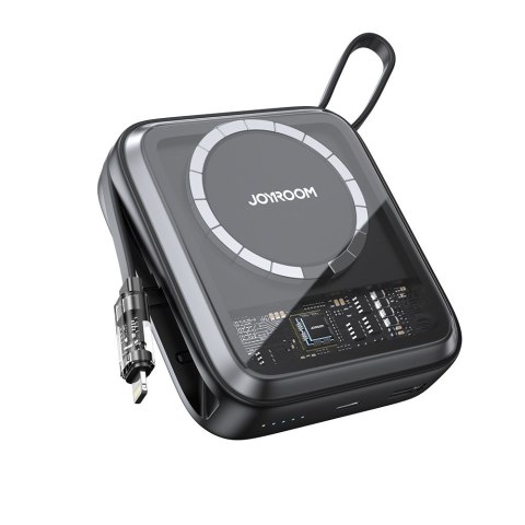 Powerbank z ładowarką indukcyjną ring kabel Iphone Lightning 10000mAh Icy Series 22.5W czarny Powerbank z ładowarką indukcyjną ring kabel Iphone Lightning 10000mAh Icy Series 22.5W czarny