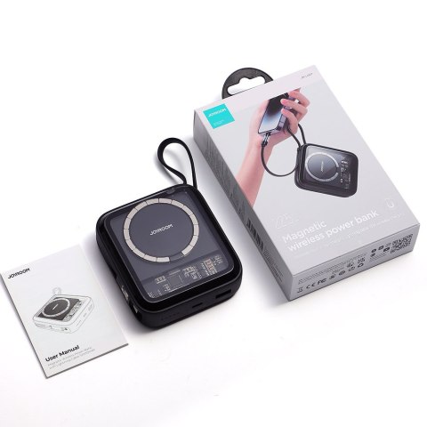 Powerbank z ładowarką indukcyjną ring kabel Iphone Lightning 10000mAh Icy Series 22.5W czarny Powerbank z ładowarką indukcyjną ring kabel Iphone Lightning 10000mAh Icy Series 22.5W czarny