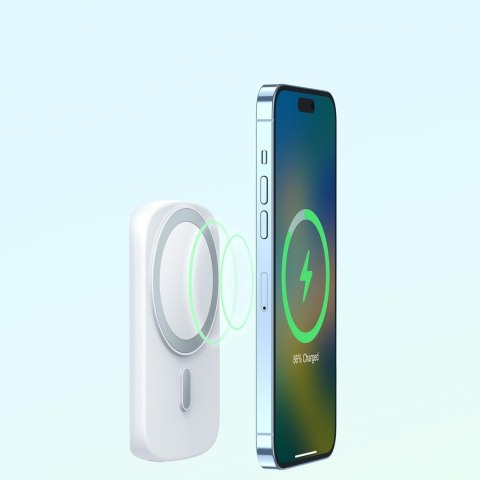 Powerbank z ładowarką indukcyjną ring z podstawką do6000mAh 20W biały Powerbank z ładowarką indukcyjną ring z podstawką do6000mAh 20W biały