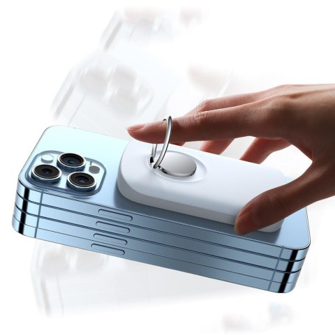 Powerbank z ładowarką indukcyjną ring z podstawką do6000mAh 20W biały Powerbank z ładowarką indukcyjną ring z podstawką do6000mAh 20W biały
