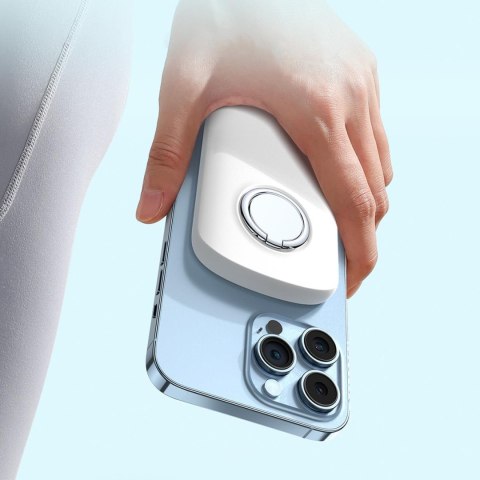 Powerbank z ładowarką indukcyjną ring z podstawką do6000mAh 20W biały Powerbank z ładowarką indukcyjną ring z podstawką do6000mAh 20W biały