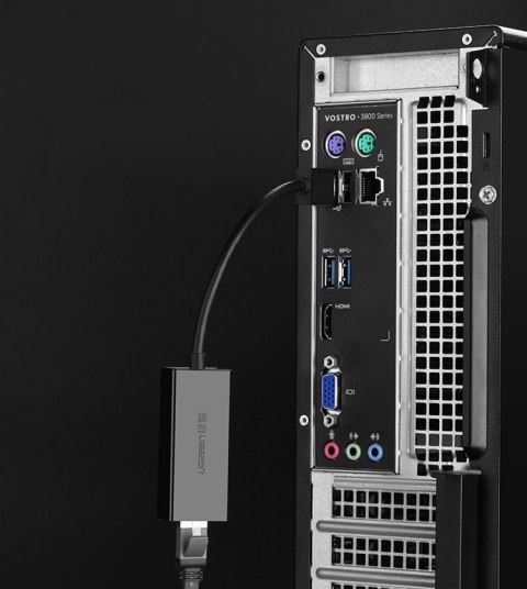 Zewnętrzna karta sieciowa LAN RJ45 - USB 2.0 100 Mbps - czarny Zewnętrzna karta sieciowa LAN RJ45 - USB 2.0 100 Mbps - czarny